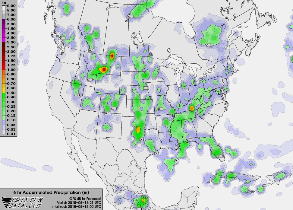 GFS 3 2015051500 F45 PCPIN 6 HR