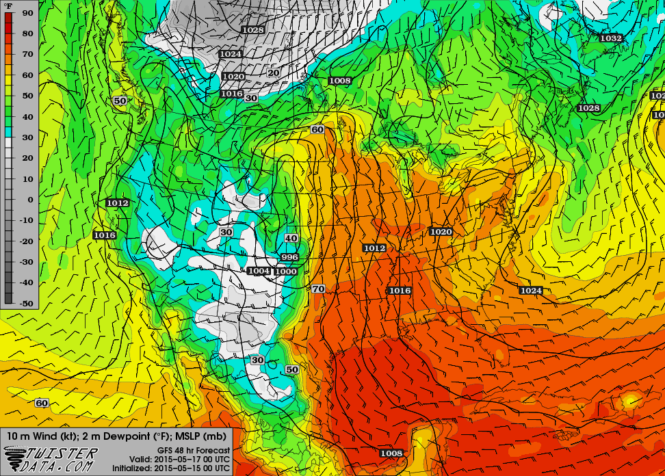 GFS 3 2015051500 F48 DPTF 2 M ABOVE GROUND