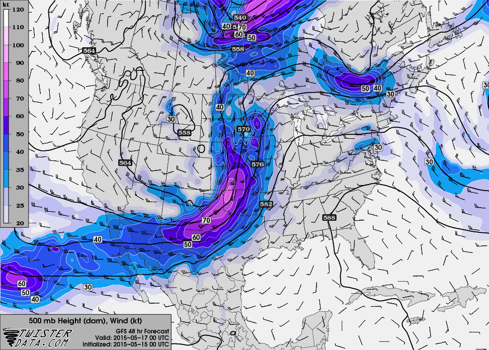 GFS 3 2015051500 F48 WSPD 500 MB